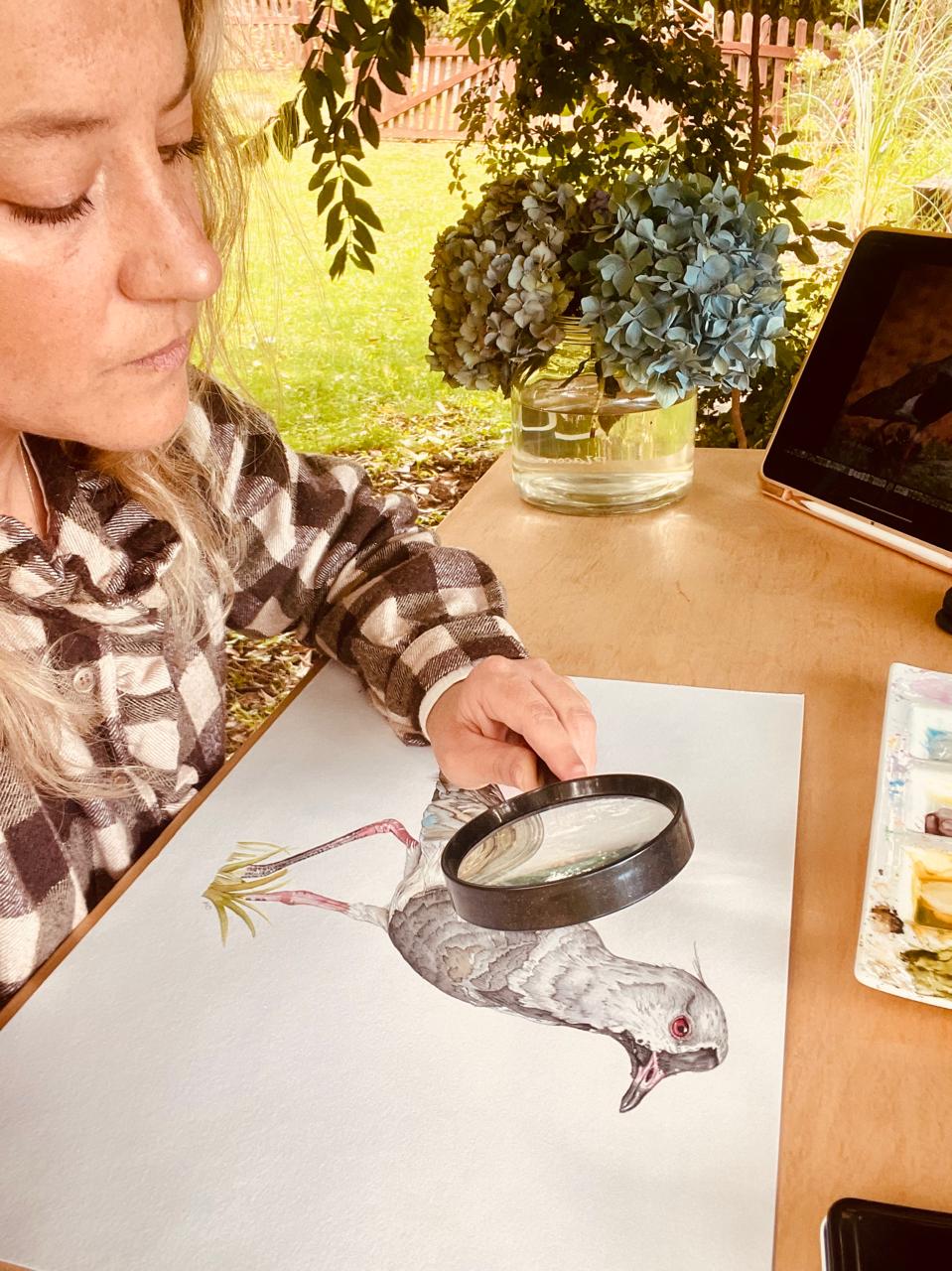 Trabajando desde mi jardín